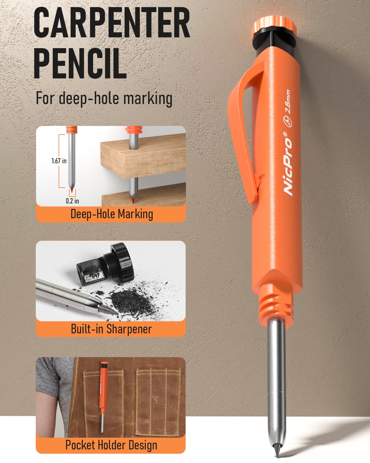 Carpenter pencil on sale sharpener drill