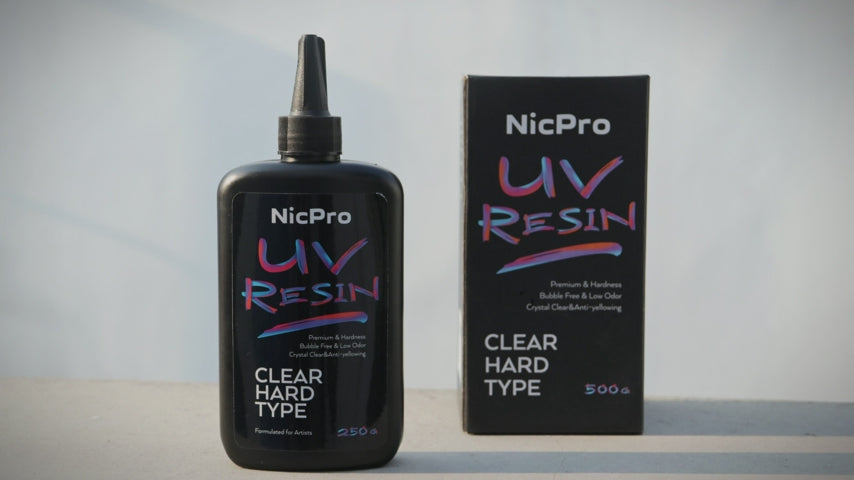  Nicpro Resina UV de 17.64 oz, 2 piezas de resina epoxi