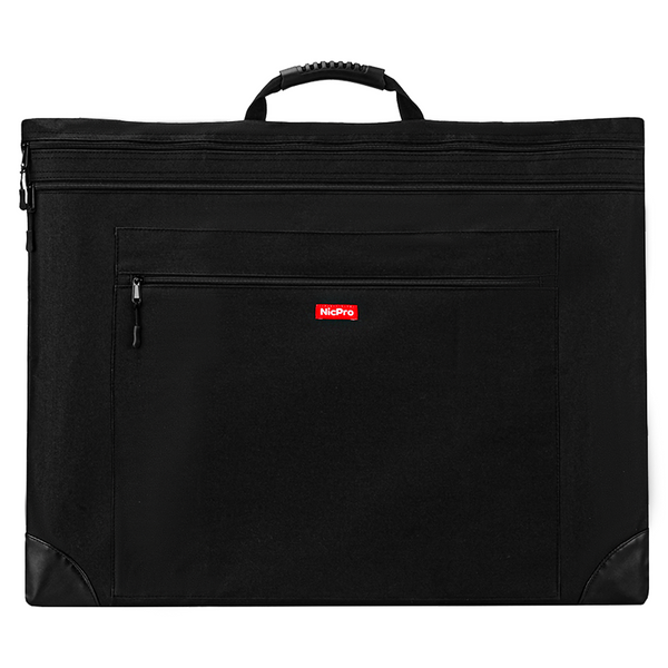 Nicpro Light Weight Art Portfolio Bag, 23x31 Black Art Canvas Portfolio  Case with Detachable Shoulder Strap, Leather Corners, Carrying Storage Case