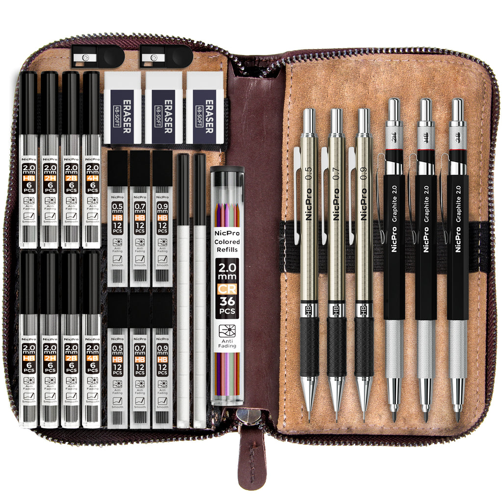 Handmade Mechanical Pencil and Sketchbook Set