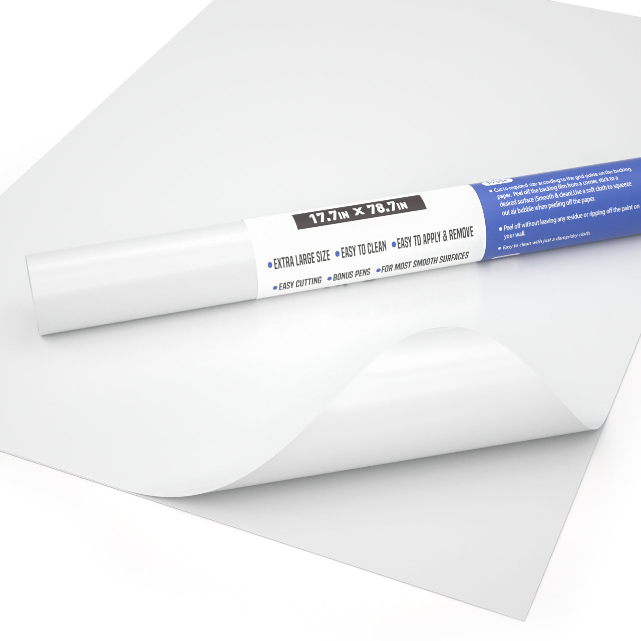 Nicpro White Contact Paper,Self-Adhesive Dry Erase Paper Film Whiteboa