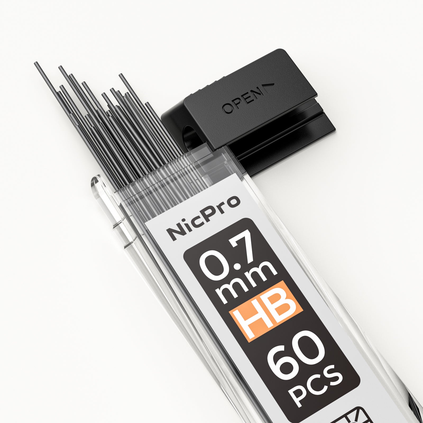 Nicpro 1200 PCS Lead Refills 0.7mm HB Break Resistant Mechanical Pencil Refills 0.7 mm, 60 Pack Per Tube, 20 Tubes