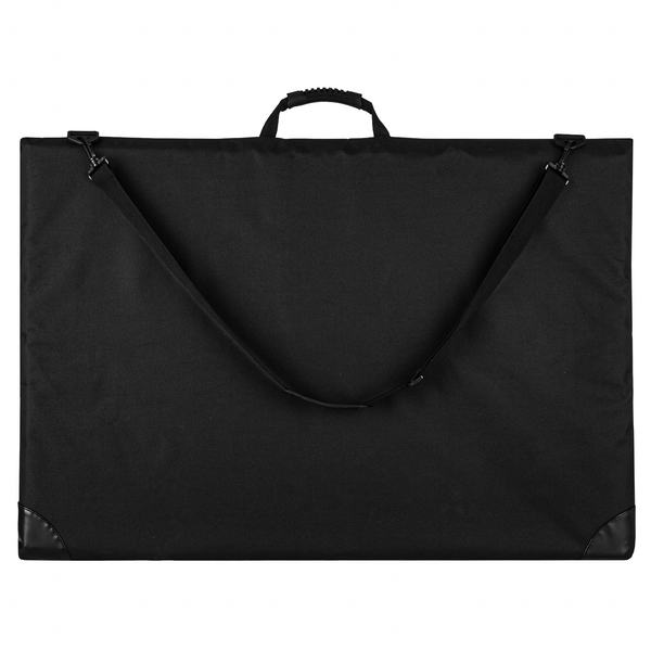 Nicpro Light Weight Art Portfolio Bag, 24x36" Black Art Canvas Storage, with Detachable Shoulder Strap, Leather Corners, Portfolio Folder for Artwork for Poster, Sketching, and Drawing
