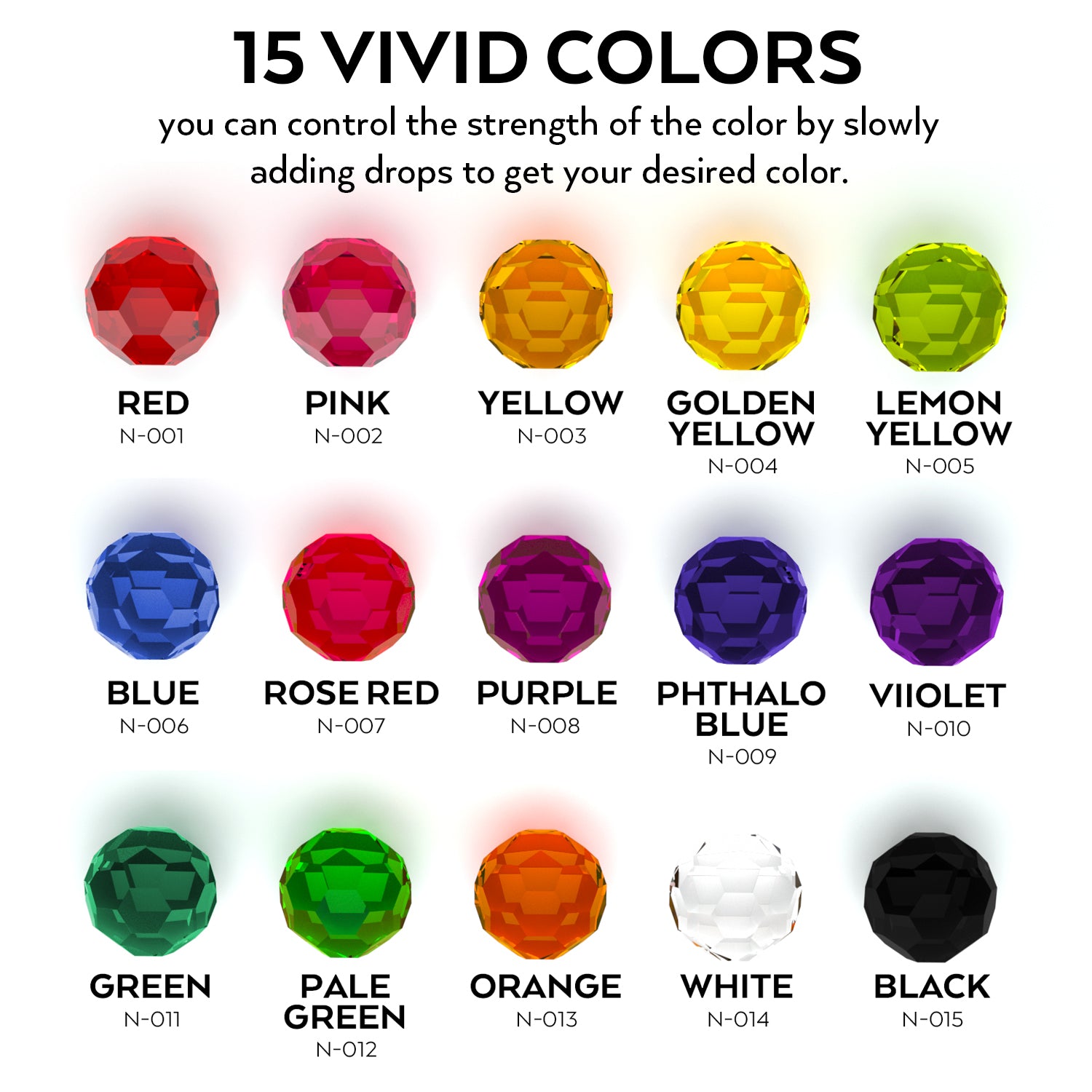 Solid Color Resin Pigment, Opaque UV Resin Colorant