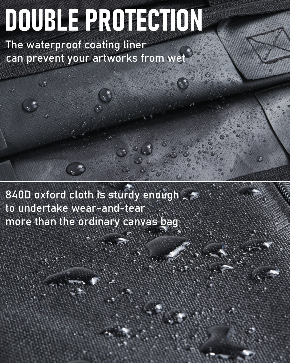 MEEDEN Studio Art Portfolio Case Water-proof, Black, 20 x 26