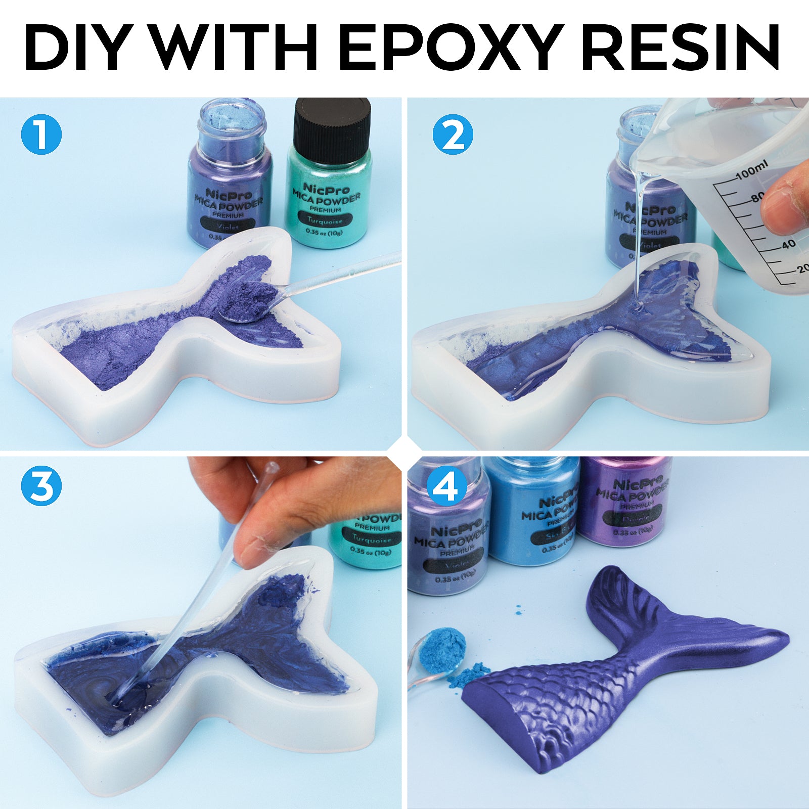Mica Powder for Epoxy Resin Pigment Powder for Nails Epoxy Resin