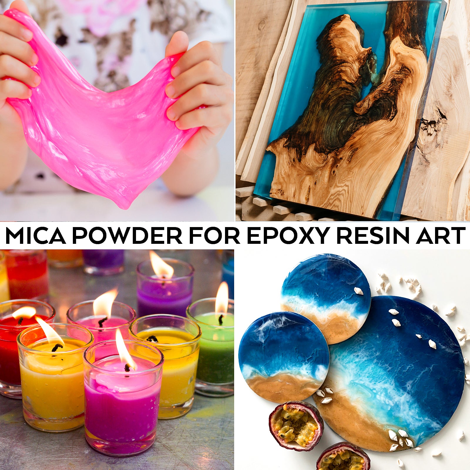 Mica Powder For Epoxy Resin Metallic 32 Color Pigment Lip Gloss