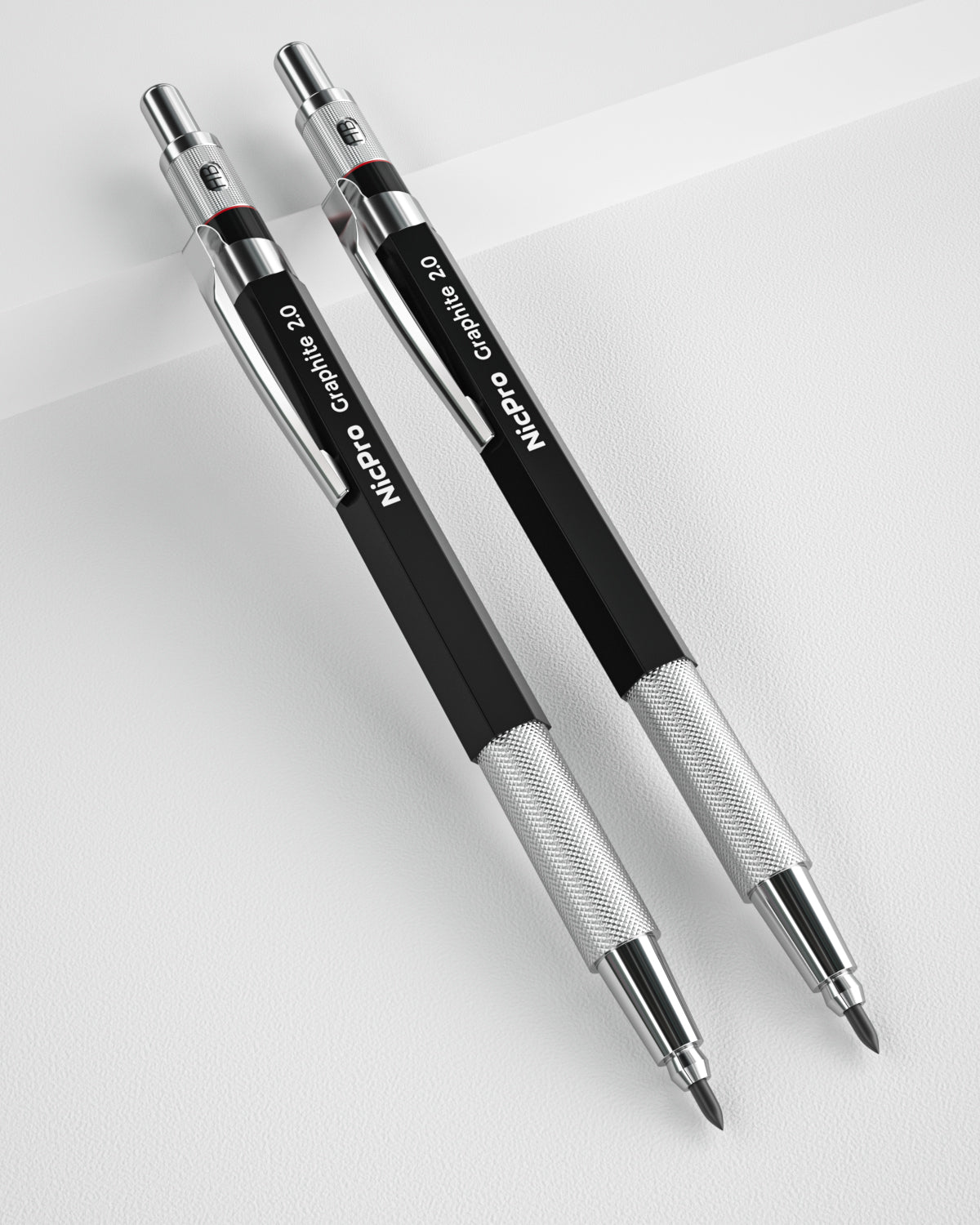 Nicpro 2.0 mm Mechanical Pencil Set, Artist Metal Lead Holder Metal Marker  Carpenter pencils with 60 Graphite Lead Refill HB, 2H, 4H, 2B, 4B, Eraser