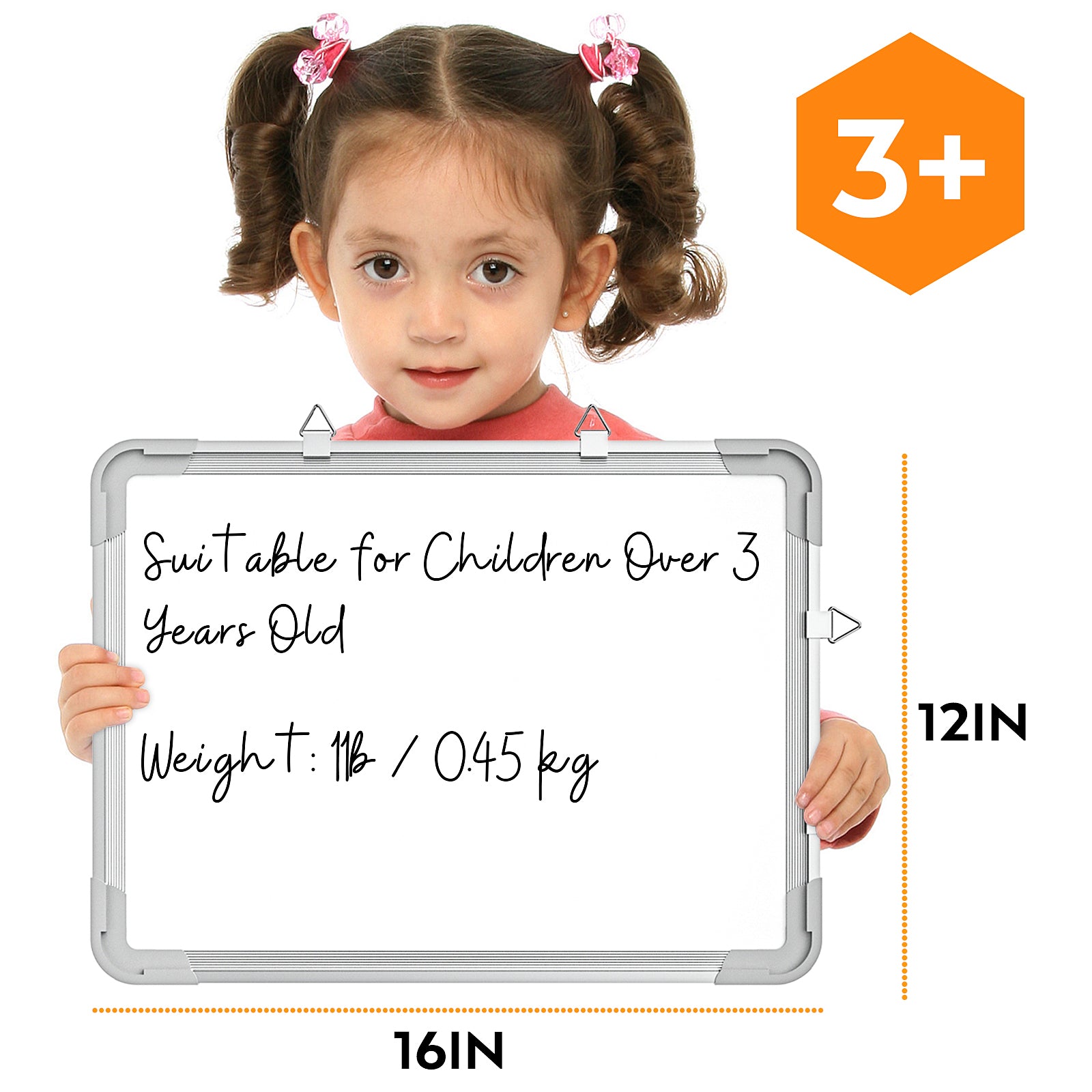 Small Dry Erase White Board, 12 X 16 Magnetic Hanging Double-sided Whiteboard  For Wall, Portable Mini Easel Board