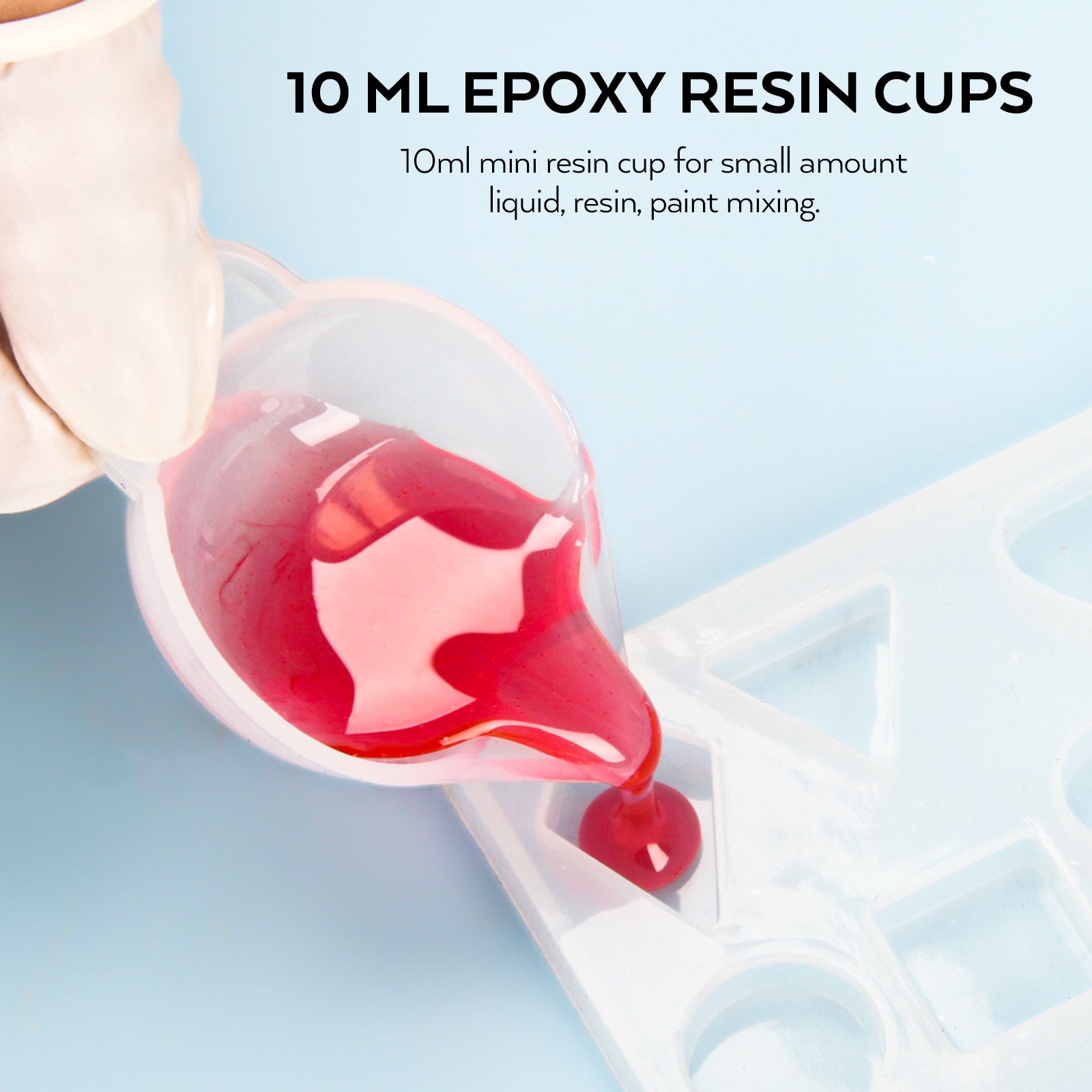 Silicone Mixing Cup, Set of 5 Reusable Resin Epoxy Mixing Cups