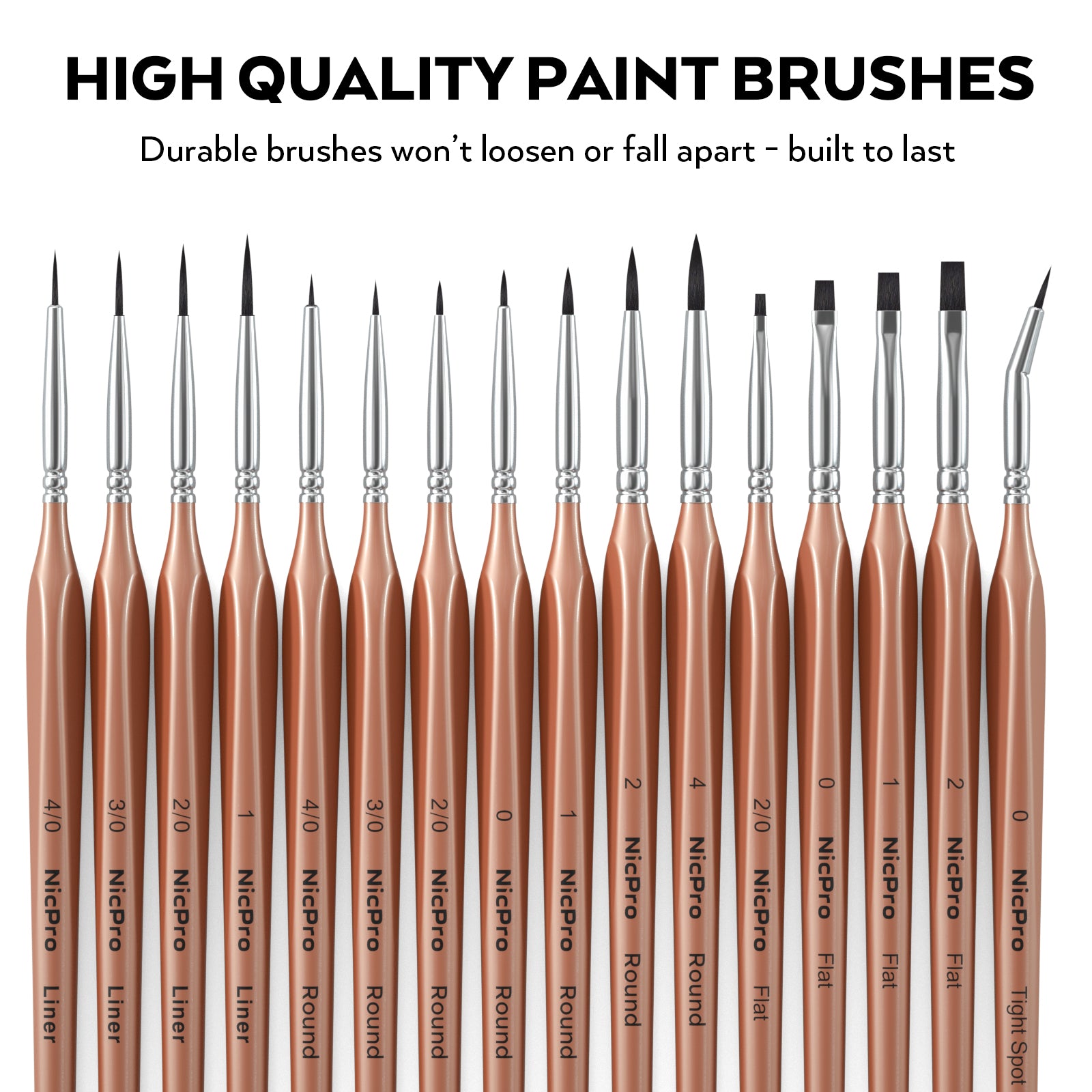 Acrylic Paint Brush Set - Paint by numbers for adult