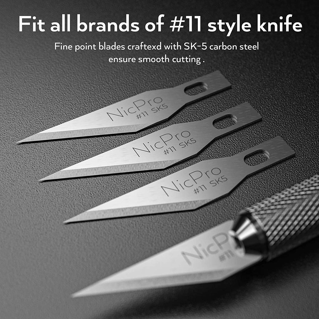 11 Hobby Knife Blades - Carbon Steel Blades