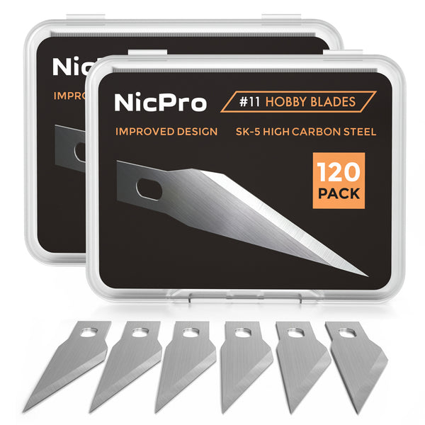 Nicpro 240PCS Hobby Blades Set, Art Excel Utility #11 Blades Refill Cutting Tool with Storage Case for Craft, Hobby, Scrapbooking, Stencil