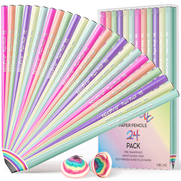  Operitacx 12pcs Rainbow Paper Pencil Rainbow Recycled Pencils  Sketching Pencils Rainbow Colored Pencils Graphite Pencils Kids Colored  Pencils Friendly Carbon Paper Stick Child Writing Paper : Office Products