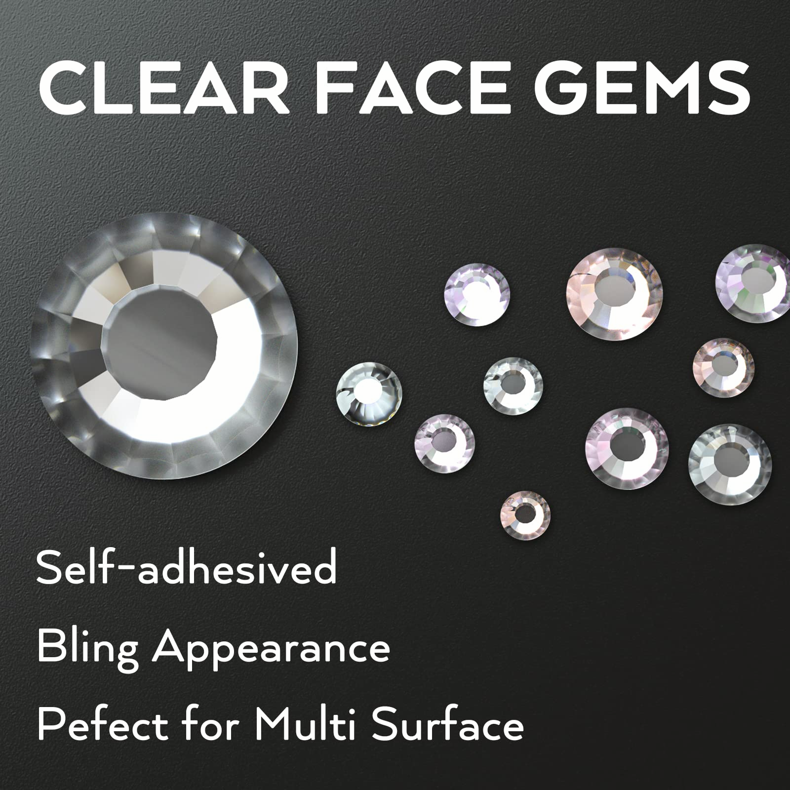 Rhinestone Stickers 2475 PCS, Nicpro Self Adhesive Face Gems Stick on Body Jewels Bling Decal Crystal in 3 Size 3 Clear Colors, 15 Embellishments Sheet for Decorations, Art, Crafts Nail Hair Makeup